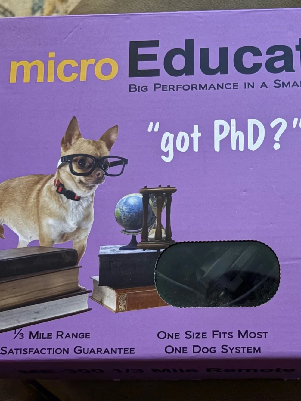 The Micro Educator compact, remote dog training e-collar designed specifically